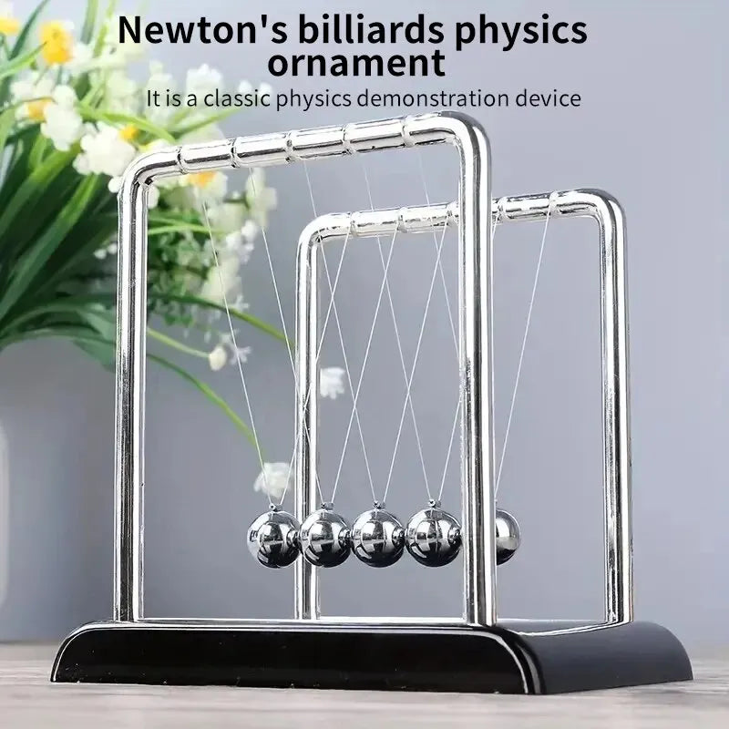 Newton’s Cradle Balance Toy - Steel Ball Physics Pendulum for Science Learning & Stress Relief