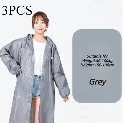 Waterproof Adult Raincoat – Lightweight, Portable, Reusable Poncho for Travel, Outdoor & Fashion Rainwear