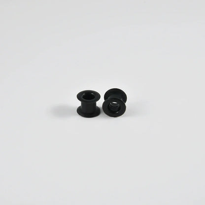 Pair of Supersize Black Silicone Double Flared Ear Tunnel Plugs — Flesh Gauge Expander Stretchers for Piercing
