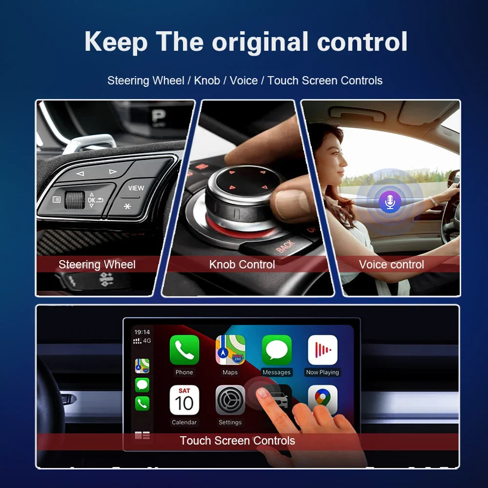 Wireless CarPlay Mini 6.0 Adapter – Small Box for Android Auto, Plug and Play Dongle with Bluetooth WiFi, Compatible with Ford, Toyota, Volkswagen