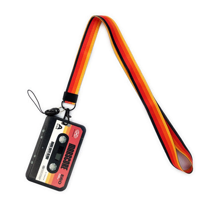 Vintage Tape ID Card Holder with Hanging Rope – Mobile Phone & Chest Card Lanyard