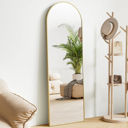 64"x21" Full Body Wall Mirror – Standing, Hanging, or Leaning with Aluminum Alloy Frame for Living Room