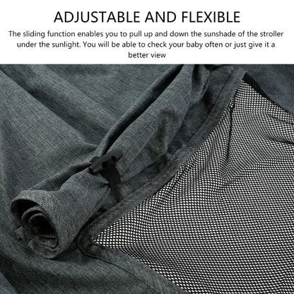 Baby Stroller Sun Cover - Sun Shade Awning for Sun Protection Canopy, Pushchair Buggy Hood Cover with UV & Rain Proofing