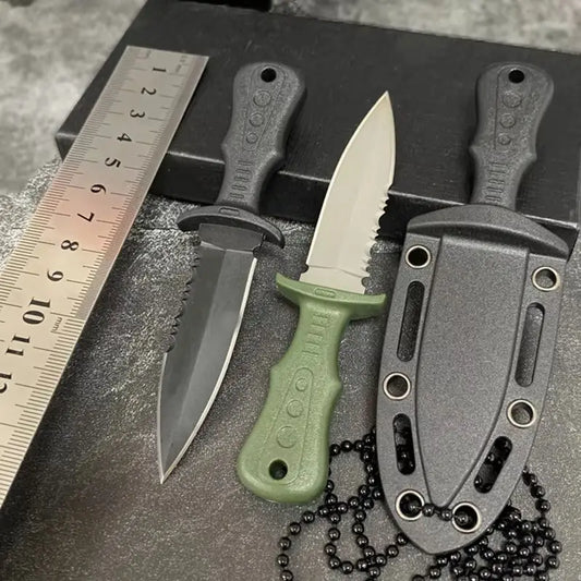 New Outdoor Camping Stainless Steel Knife – EDC High Hardness, Sharp Fruit Knife for Wilderness Survival & Self-Defense