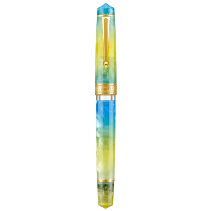 Asvine P20 Piston Filling Fountain Pen – Acrylic with Beautiful Patterns, EF/F/M Nib, Golden Clip, Smooth Writing Office Gift Pen