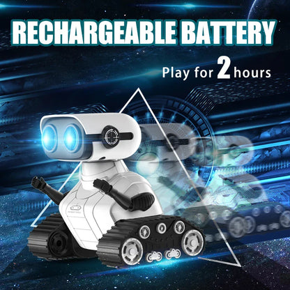 Ebo Rechargeable RC Robot Toy – Remote Control Robot with Music & LED Eyes, Fun Gift for Boys & Girls