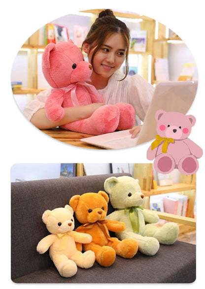 Cute Teddy Bear Plush Toy — Soft Stuffed Animal, Kawaii Cat & Baby Sleeping Plush for Kids, Girls, Home Decor & Gift