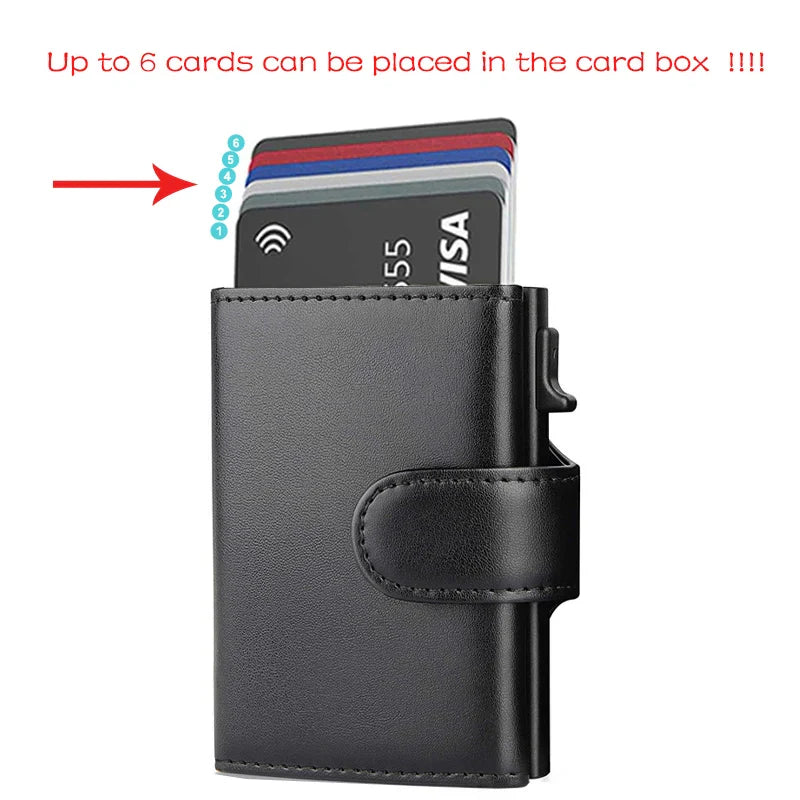 RFID Microfiber Leather Men’s Trifold Wallet – Slim Fashion Card Holder with Coin Pocket and Money Bag