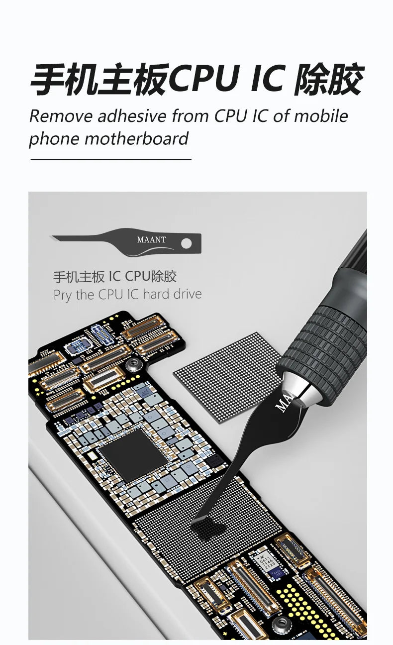 MaAnt MT-102 Hand Polished PCB Knife – Multifunctional Pry Tool for Motherboard Chip Glue Cleaning & Scraping