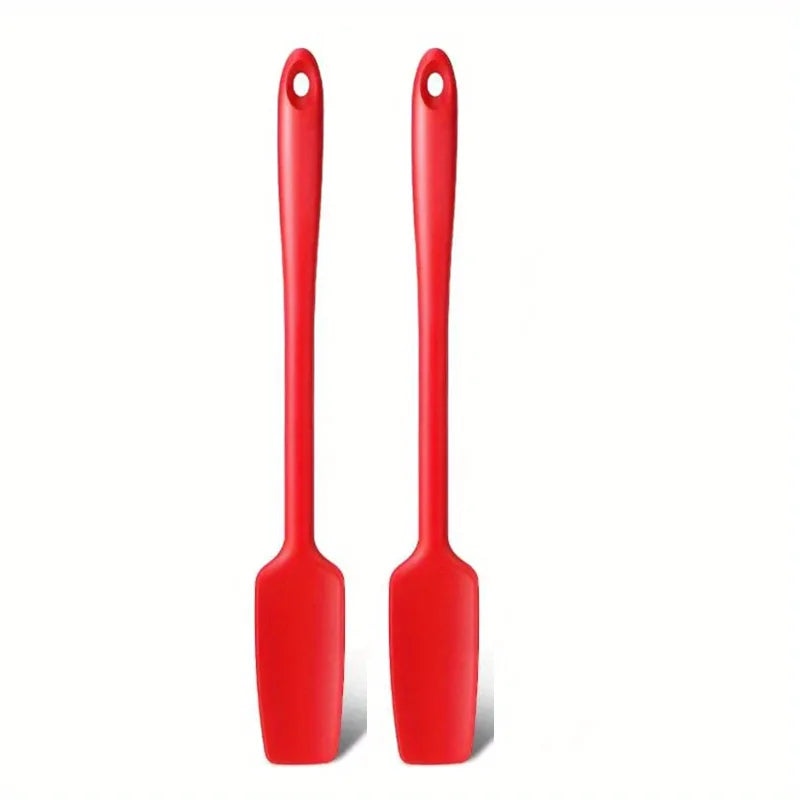 Long Handle Silicone Spatula Jar Scraper – Non-Stick Rubber Kitchen Tool for Blenders, Smoothies, Cooking & Baking