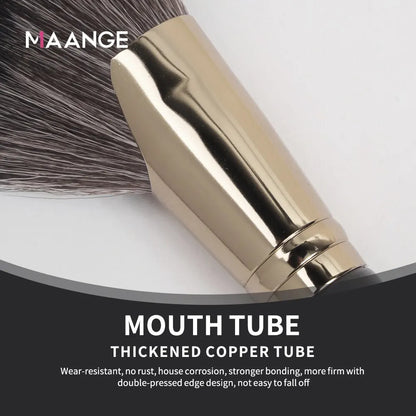 MAANGE Angled Blush & Bronzer Brush – Dense Premium Makeup Brush for Face Contouring & Highlighting, Ideal for Creams & Powders
