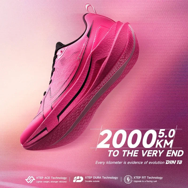 XTEP 2000km Marathon Running Shoes - Professional Cushioned Lightweight Breathable Sports Shoes