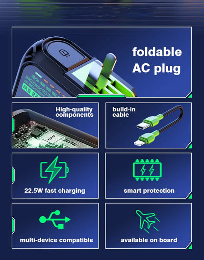 Magnetic Wireless Power Bank 20000mAh - Large Capacity Fast Charger with AC Plug, External Spare Battery for iPhone