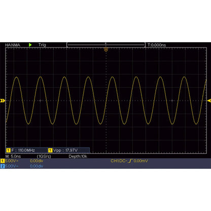 Hanmatek Digital Oscilloscope – 2/4 Channel 110MHz Bandwidth, 1GS/s Sampling Rate, 7'' TFT Display, Desktop Storage Scope