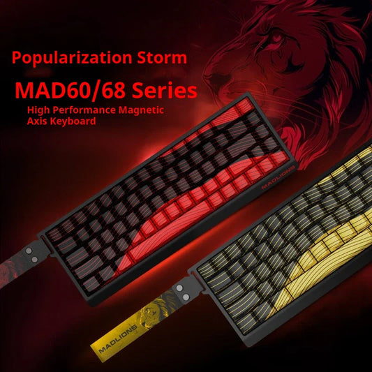 MadCatz MAD60/MAD68 HE 8K Magnetic Switch Gaming Keyboard – 60%/68% Wired RGB Mechanical Keyboard with Rapid Trigger & Custom Keys