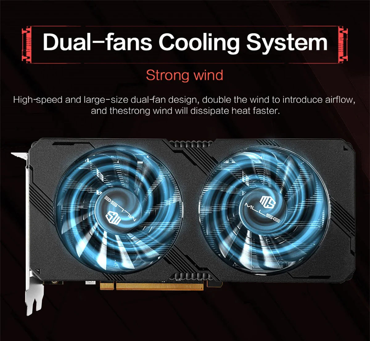 MLLSE AMD RX 5700 XT 8GB Graphics Card – GDDR6, 256Bit, PCI-E 4.0×16, 6+8Pin Radeon GPU for Gaming Video Card