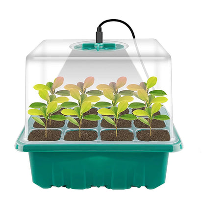 LED Grow Light with 6/12-Hole Seed Starter Trays — Indoor Plant Germination & Seedling Growing Box