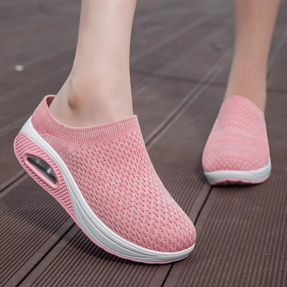 Breathable Lightweight Women’s Sneakers – Outdoor Soft Sock Slip-On Tennis Shoes for Women