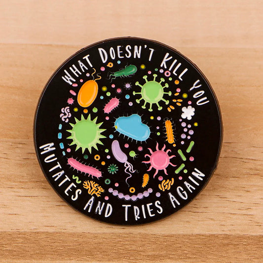 Bacterial Enamel Pins - Nurse & Doctor Badge Brooches for Backpack, Lapel, Cosplay & Gifts