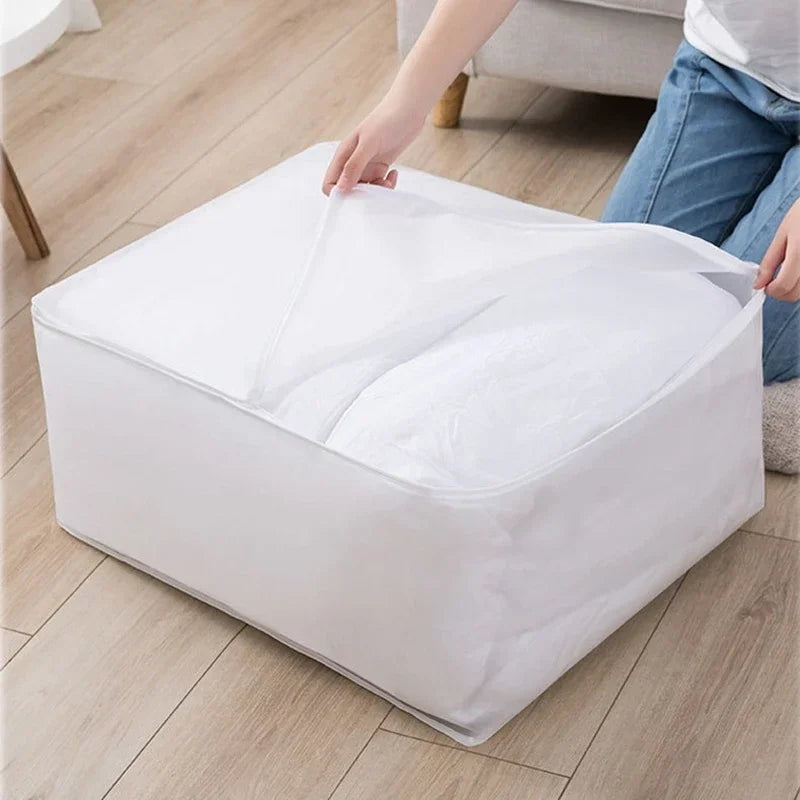 Large Waterproof Clothes Storage Bag – Dustproof Quilt & Wardrobe Organizer, Foldable Luggage Closet Storage Solution