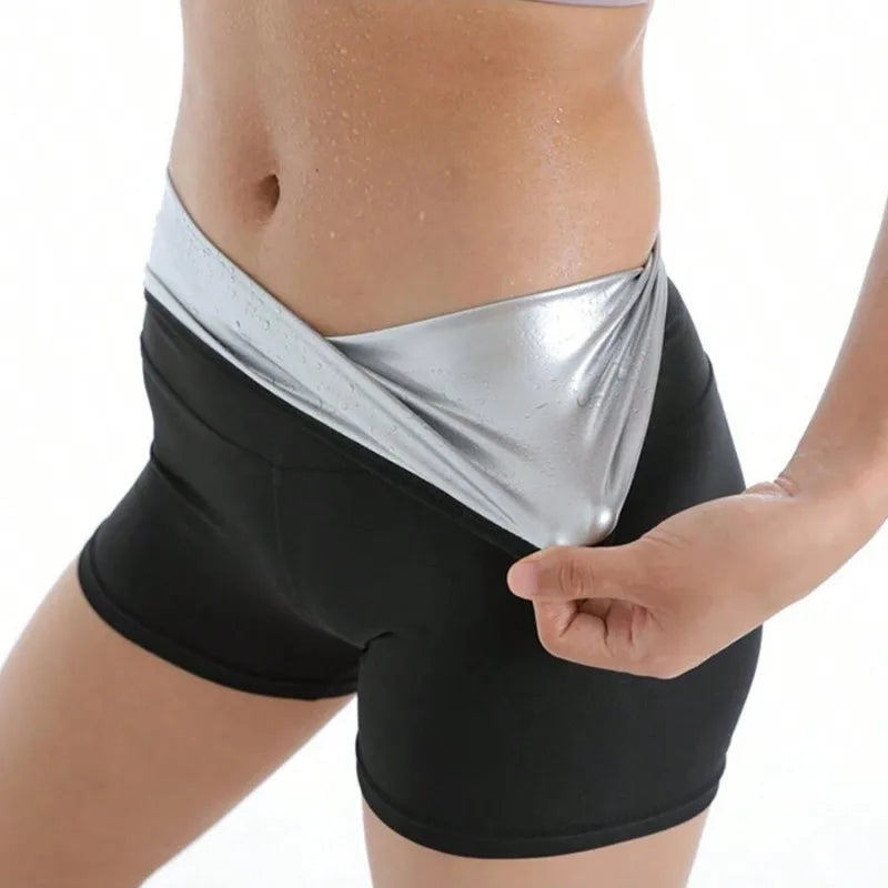 Women’s Sauna Sweat Pants – Thermo Leggings, Waist Slimming Body Shaper Shorts for Fitness & Fat Control