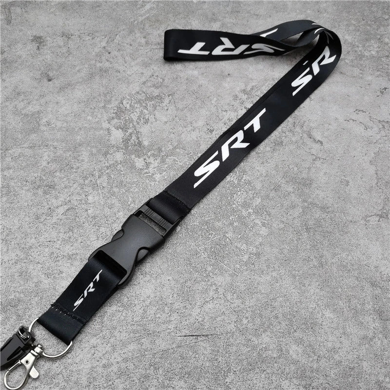 Black Neck Strap Lanyard – JDM Style Key, Phone & ID Card Holder for Car Accessories