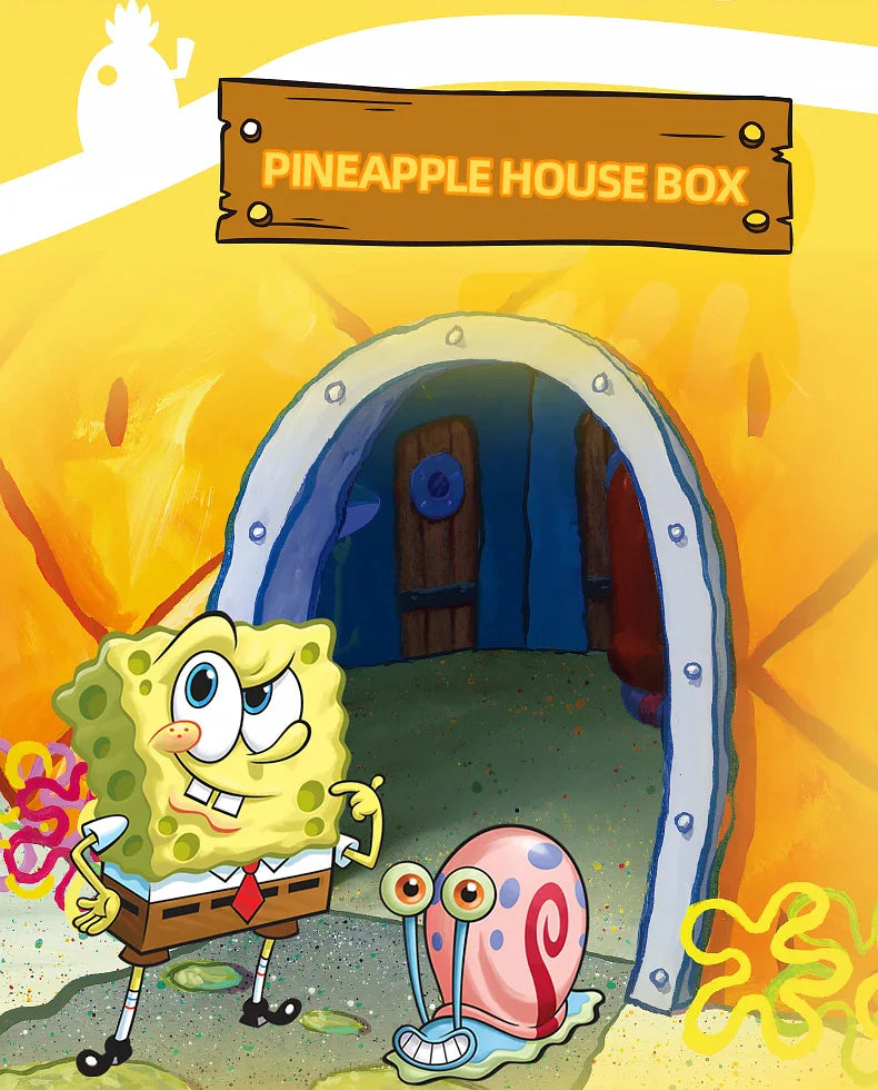 Spongebob Building Blocks Set — Patrick Star, Krusty Krab & Squidward Tentacles Desktop Model Toy for Kids & Gifts