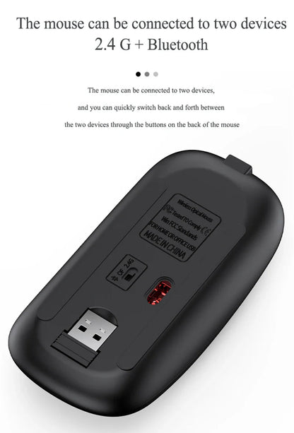 Bluetooth 5.0 & 2.4G Wireless Keyboard and Mouse Combo – Mini Multimedia Set for Laptop, PC, TV, iPad, MacBook, Android