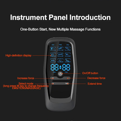 EMS Muscle Electrostimulator Tens Unit: Low Frequency Pulse Body Relaxing Massage - Digital Physiotherapy for Pain Relief