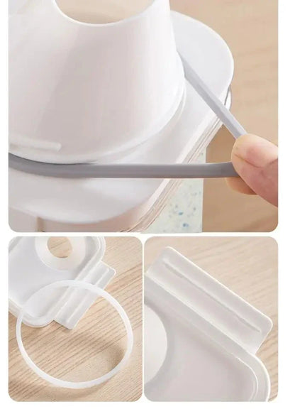 Airtight Laundry Detergent Dispenser – Clear Powder & Liquid Storage Container with Lid Jar