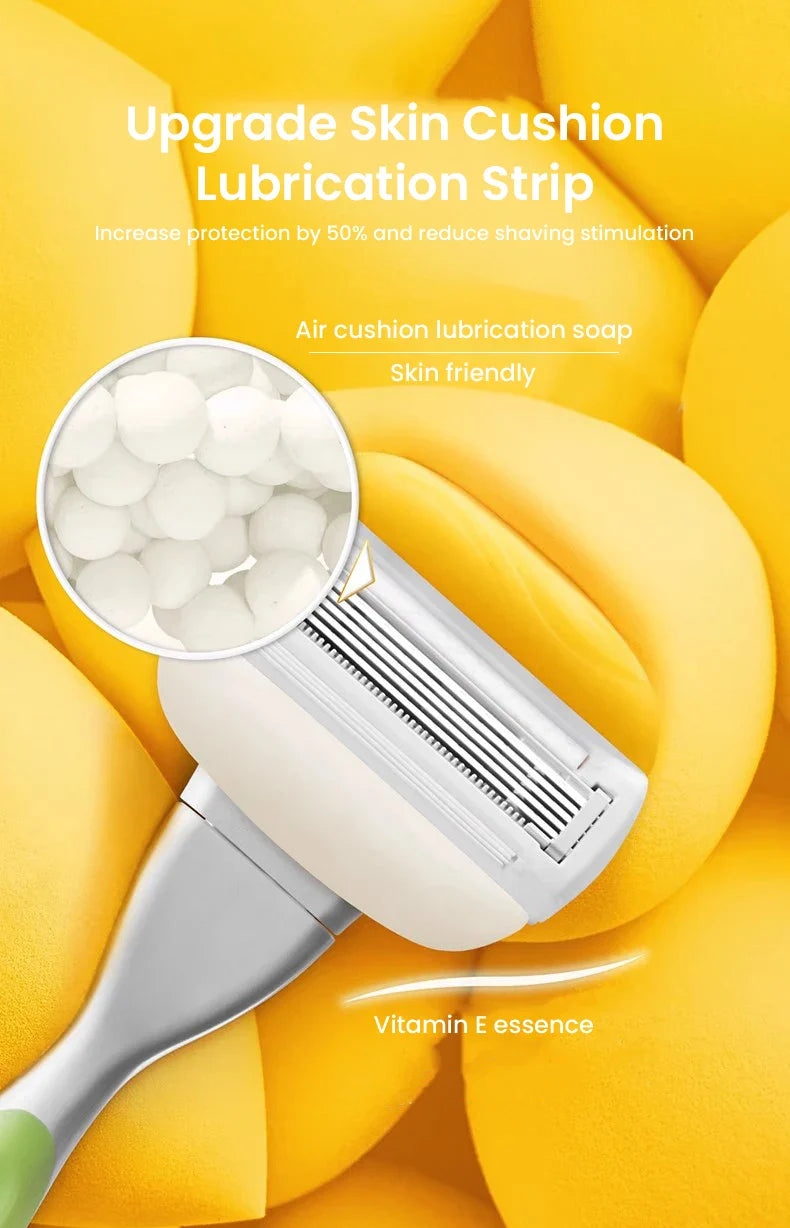 Gillette Venus Olay Manual Razor — 5-Layer Blade with Lubricating Strip & Air Cushion for Women’s Body & Bikini Hair Removal