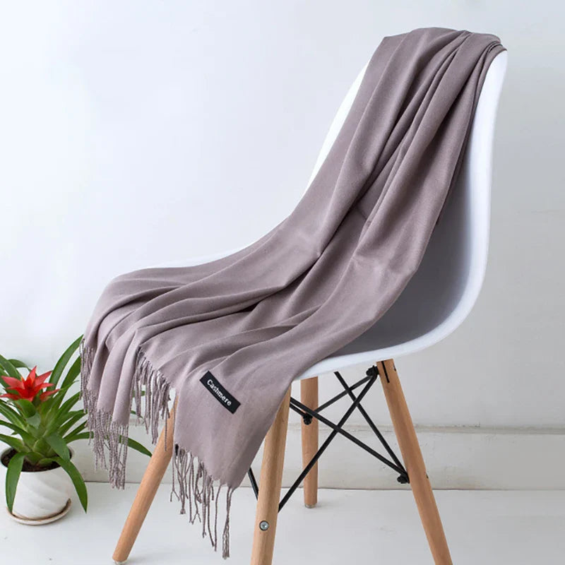 Women's Pashmina Scarf — Cashmere Feel Shawl & Wrap for Evening Dresses, Travel, Office, Winter, and Weddings