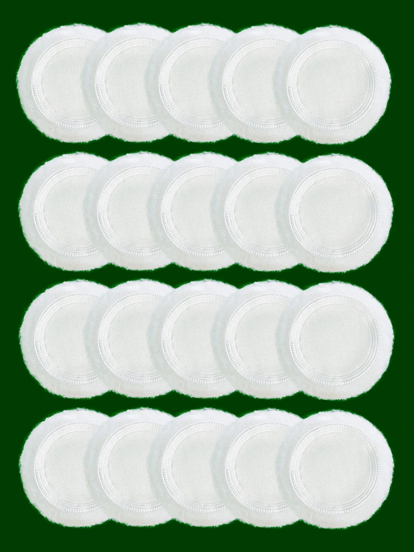 2/5/10/20PCS White Round Powder Puffs – Portable High-Grade Makeup Applicators for Base & Setting