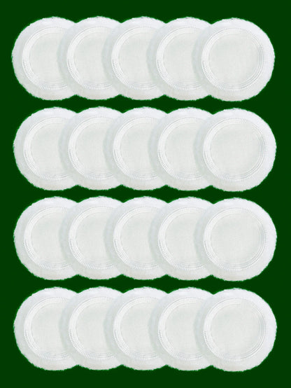 2/5/10/20PCS White Round Powder Puffs – Portable High-Grade Makeup Applicators for Base & Setting