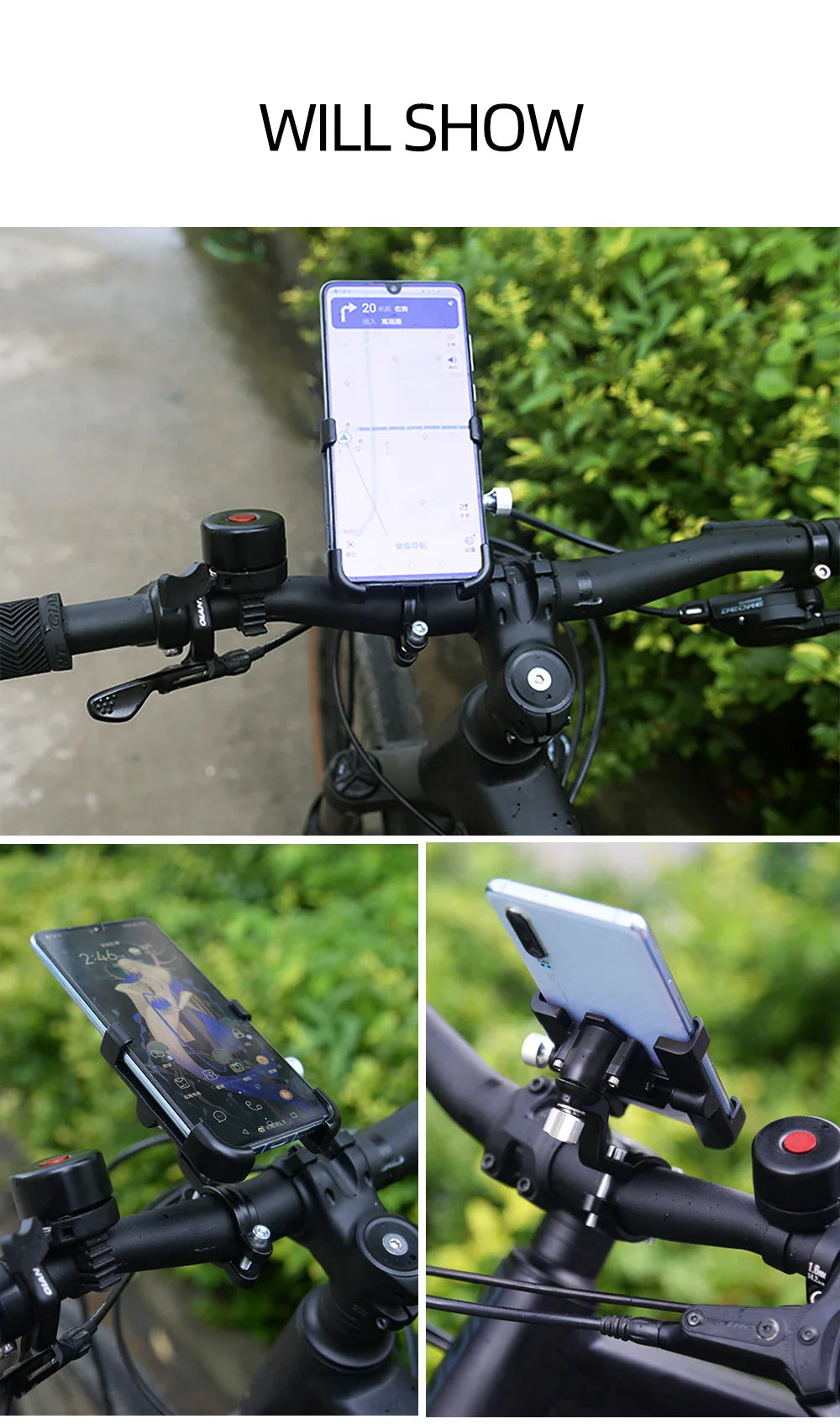 ThinkRider Anti-Vibration Bicycle Phone Mount for Mountain & Road Bikes – Navigation & Mobile Stand for E-Bikes