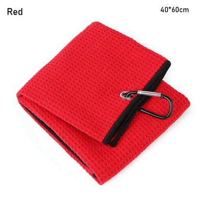 Microfiber Golf Ball Towel - 8 Colors Cleaning Towel with Carabiner Hook for Golf Clubs and Accessories