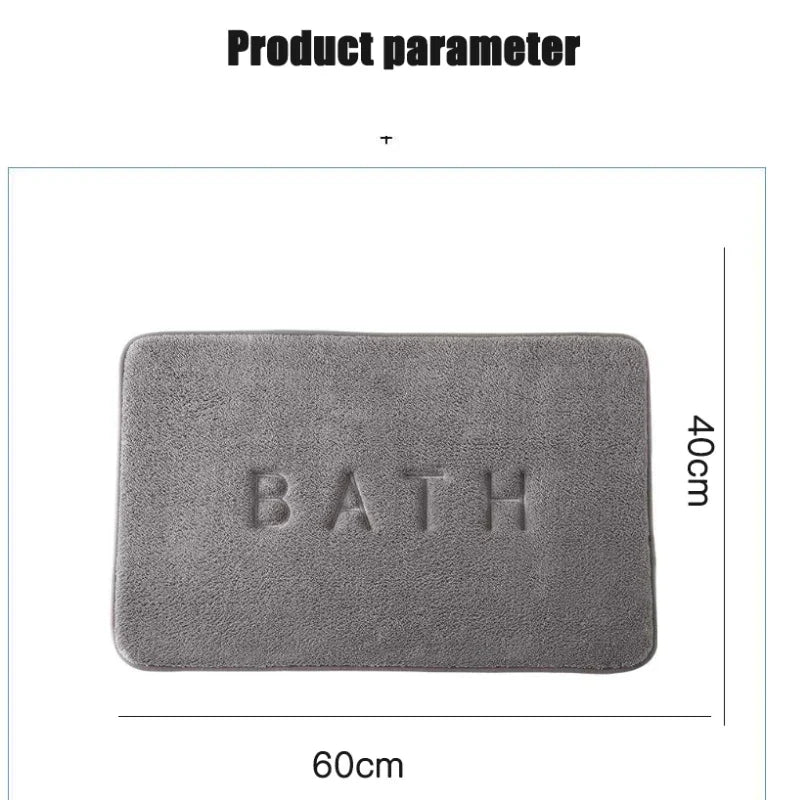Anti-Slip Faux Cashmere Memory Foam Carpet – Super Absorbent Coral Fleece Floor Mat for Kitchen, Living Room & Bathroom