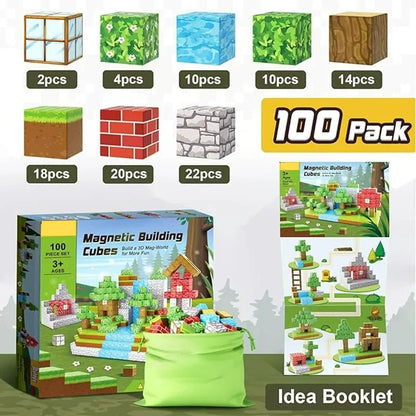 Magnetic Building Blocks Cube Set – STEM DIY Toy for Kids 3+, Boys & Girls, Sensory Model Gift