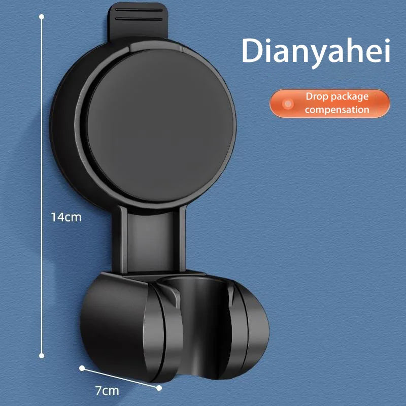 360° Adjustable Shower Head Support – Suction Cup Holder with Plating for Bathroom Wall Mount and Shower Rail