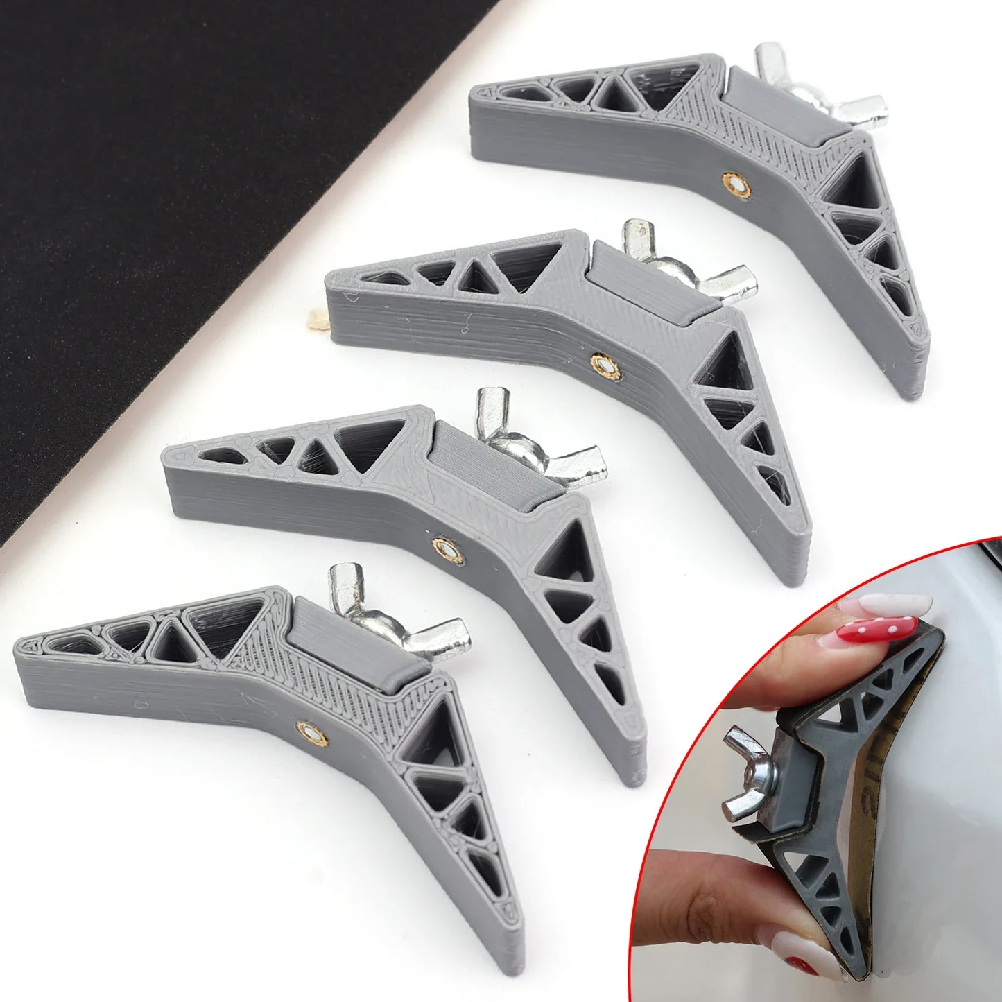 Adjustable Handheld Curved Grinding & Polishing Sander — Flat & Curved Surface, Tension Sandpaper (1/5 pcs)