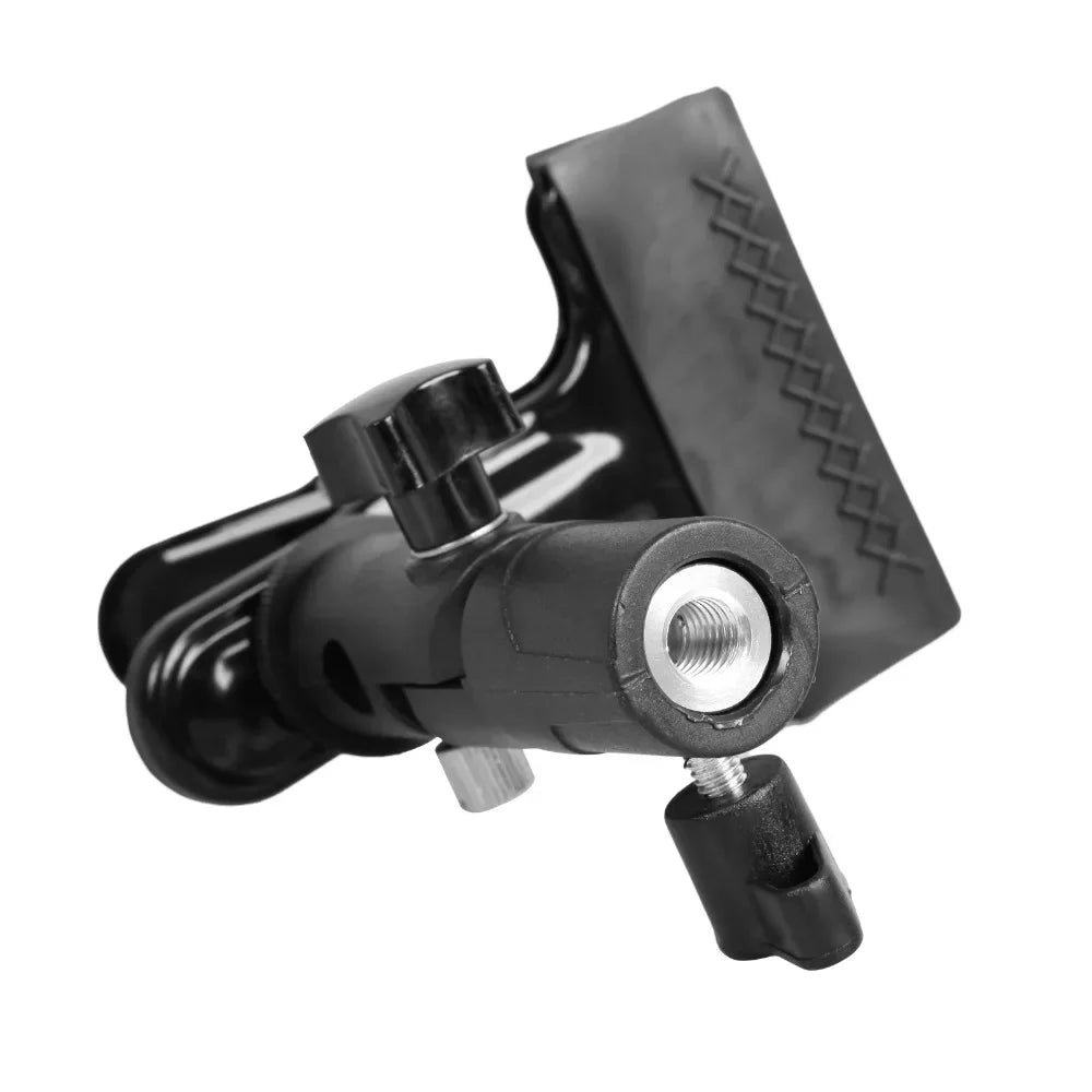 Reflector Clamp Clip Holder with 1/4" to 3/8" Screw Mount – Swivel Adapter for Photo Studio Reflectors & Backgrounds