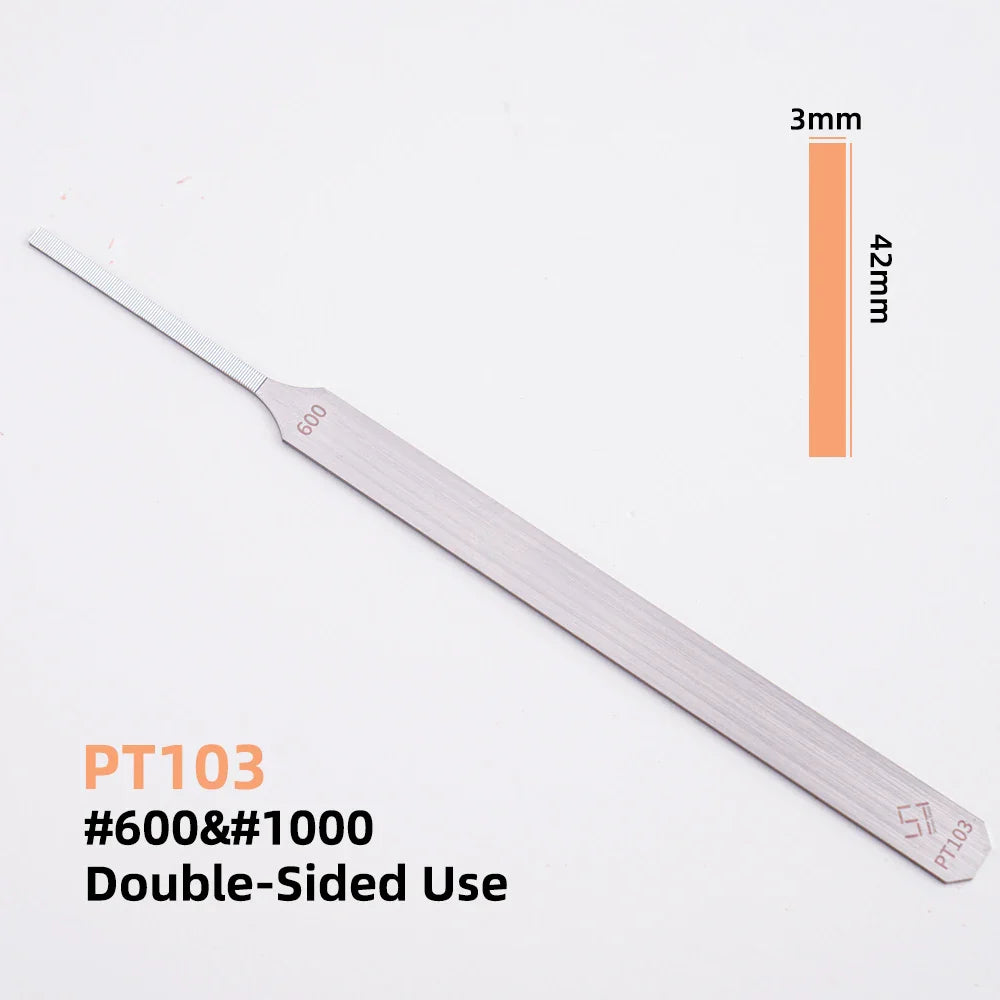 Double-Sided Model Sanding File – 1mm-3mm Narrow Nose for Deep Crevices and Small Model Parts