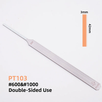 Double-Sided Model Sanding File – 1mm-3mm Narrow Nose for Deep Crevices and Small Model Parts