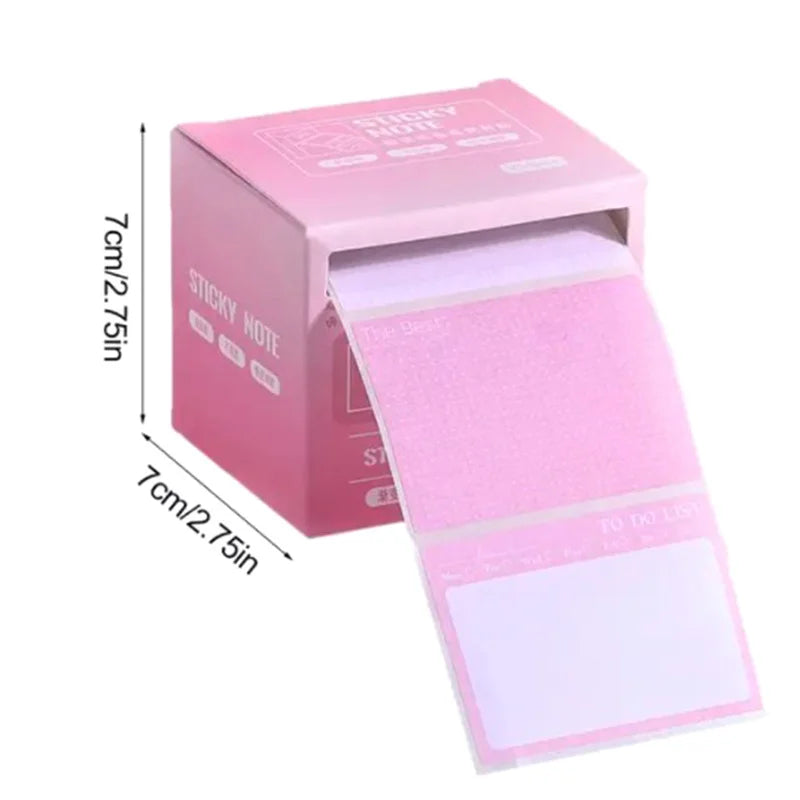 256 Sheets Pull-Out Sticky Notes Roll Tape – Self-Adhesive Memo Pads Sticker Labels for Writing, Noting & Office Organization