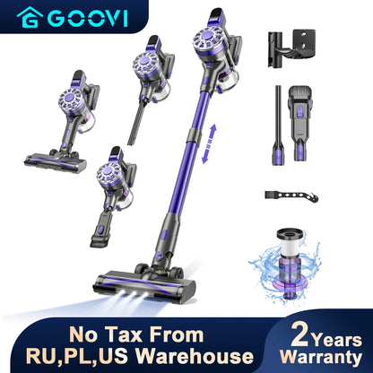 GOOVI V07 Cordless Handheld Vacuum Cleaner - 100KPA Suction Power, 180W, 0.9L Dust Cup, for Pet and Home Cleaning