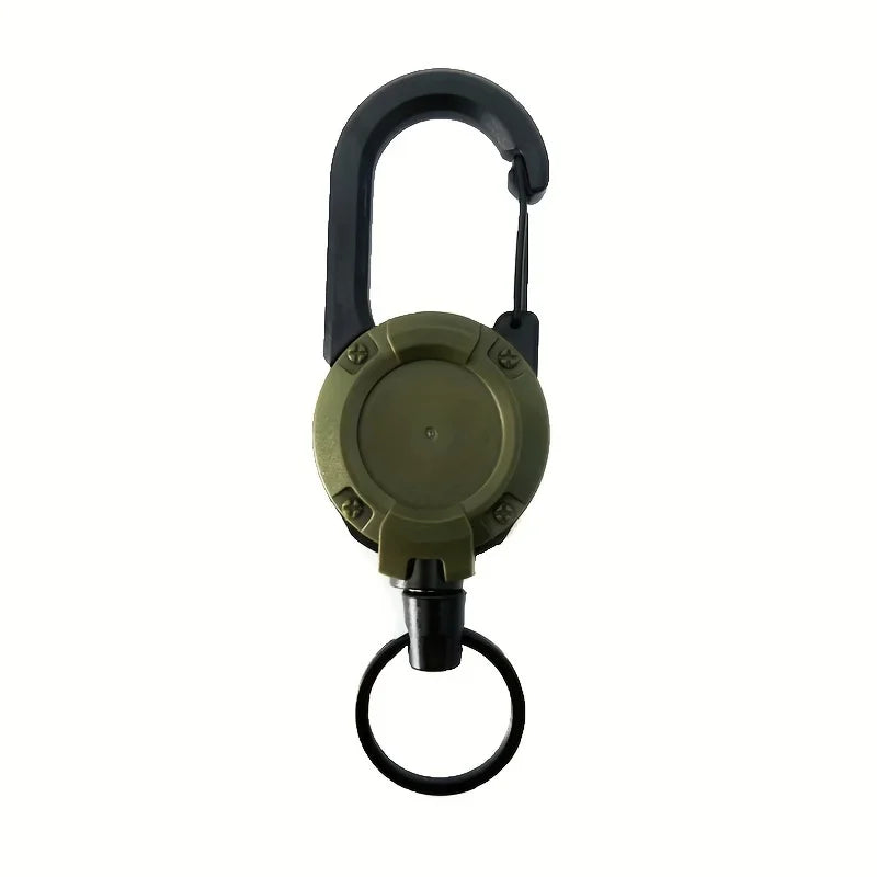 1/2/4PCS Retractable Keychain Badge Reel – Heavy Duty Extendable Holder with Carabiner for Men’s Outdoor Bags
