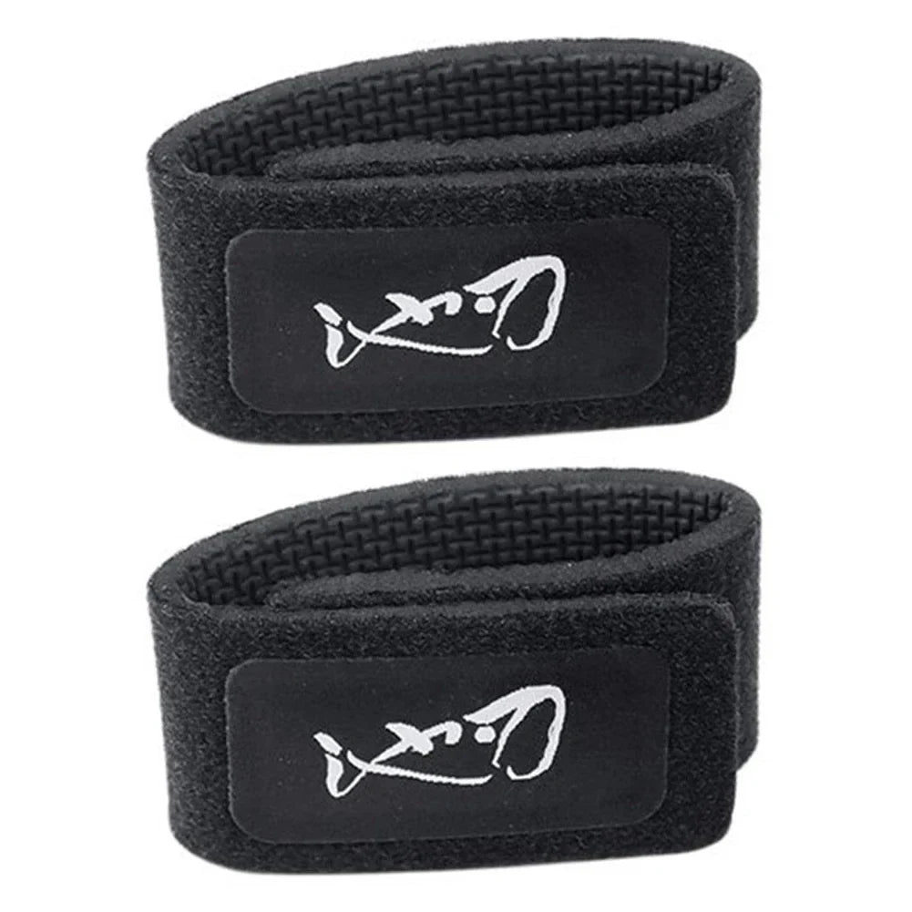 BRAVMACK Fishing Rod Elastic Protection Cap & Strap Set — Water Droplet Wheel Winding Rod Strap for Secure Fishing Rod Storage