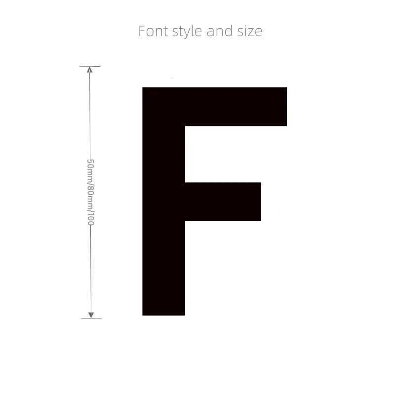 3D Mirror Acrylic Alphabet Wall Stickers – Black English Letters & Numbers for Personalized Door & Room Decor