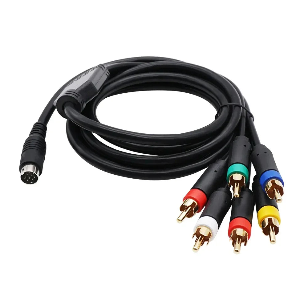 1.8M RGB/RGBS 9-Pin Cable for Sega Mega Drive 2 (MD2) – Retro Game Console Video Cable for CRT Monitor Display Connection