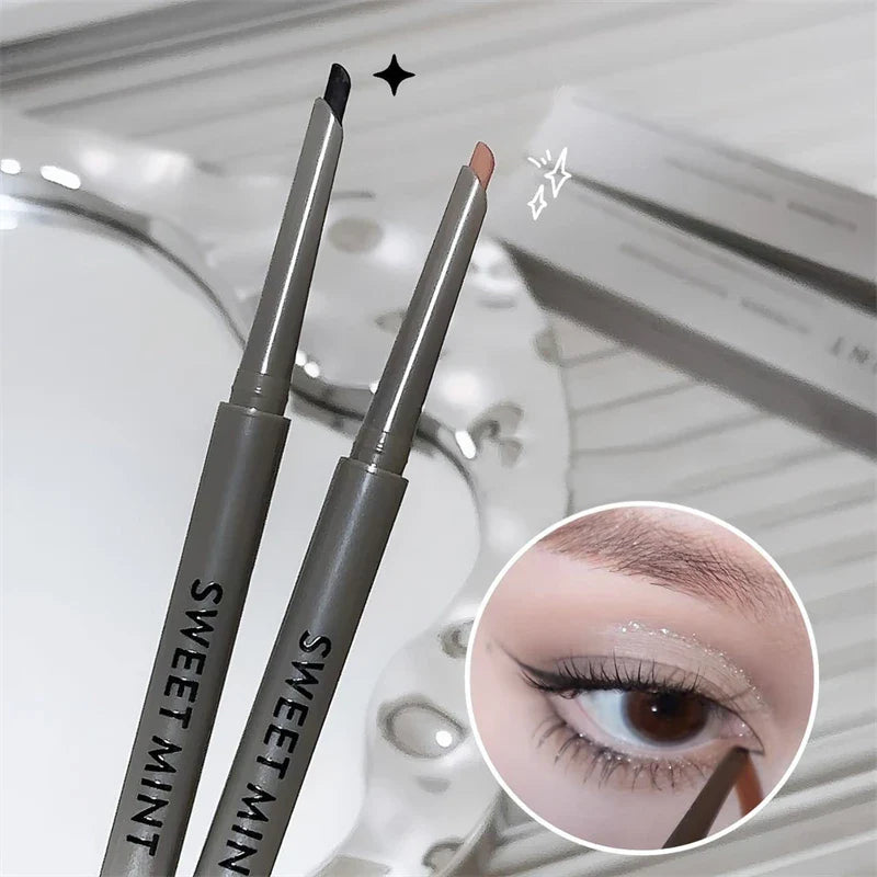 Silky Long-Lasting Waterproof Eyeliner Pencil – Natural Matte Wine Red Eye Makeup Pen